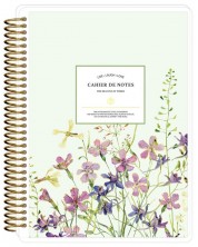 Rokovnik Victoria's Journals Florals - Svijetlozeleni, sa spiralom, u redovima, 80 listova, A5