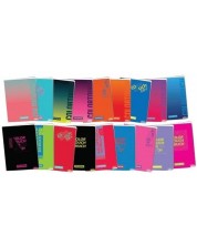 Bilježnica Mitama Color Touch - A4, široki redovi, 52+2 lista, asortiman -1