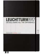 Rokovnik Leuchtturm1917 Master Slim - А4+, crni, točkaste stranice -1