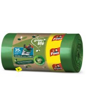 Vreće za smeće Fino - Green Life Easy pack, 35 L, 22 komada, zelene