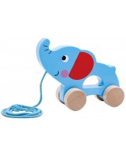 Drvena igračka za povlačenje Tooky Toy - Elephant -1