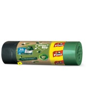 Vreće za smeće s vezama Fino - Green Life, 35 L, 15 komada, zelene