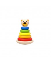 Drveni prstenovi za bebe Tooky Toy - Bear -1