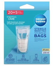 Vrećice za čuvanje majčinog mlijeka Canpol, 20 komada -1