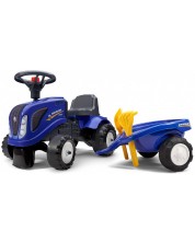 Traktor s prikolicom, kantom i lopatom Falk - Tamno plavi -1