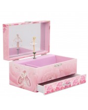 Glazbena kutija s ladicom Trousselier – Ružičasta balerina -1