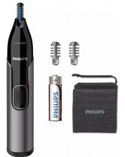 Trimer za nos, uši i obrve Philips - Series 3000 NT3650/16, sivi -1