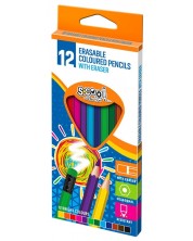 Olovke u boji s gumicom S. Cool - 12 boja