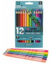 Trokutaste olovke u boji Ars Una - Jumbo, 12 boja -1