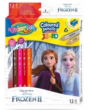 Olovke u boji Colorino Disney Frozen II Jumbo, 12 + 1 boja i šiljilo