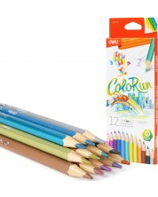 Olovke u boji Deli Colorun - EC127-12, 12 komada, metalik boje