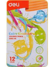 Olovke u boji Deli Color Emotion - EC00205 12 boja, u kutiji