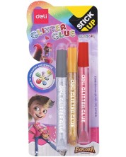 Ljepila u boji Deli Stick Up - Glitter Classic, 3 х 12 ml