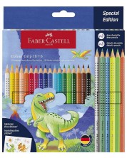 Bojice Faber-Castell Grip 2001 - Dinosaur, 18 + 6 boja -1