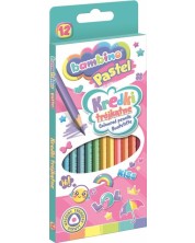 Olovke u boji Bambino Premium - 12 komada, pastelne boje, asortiman -1