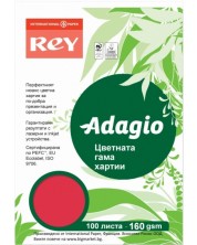 Karton u boji za kopiranje Rey Adagio - Red, A4, 160 g/m2, 100 listova -1