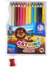Olovke u boji Astra - Astrino, 12 boja + šiljilo i olovka na poklon