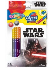 Dvostruke olovke u boji Colorino - Marvel Star Wars, 24 boje i šiljilo -1