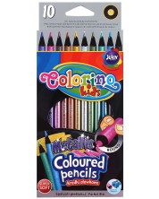 Olovke u boji Colorino Kids - metalik, 10 boja