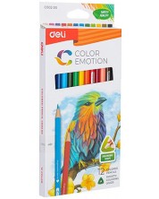 Olovke u boji Deli Color Emotion - EC00200, 12 boja