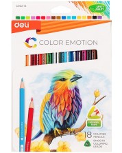 Olovke u boji Deli Color Emotion - EC00210, 18 boja