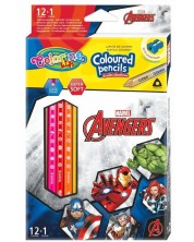 Olovke u boji Colorino - Marvel Avengers, 12 + 1 boja i šiljilo