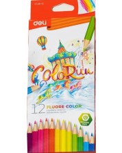 Olovke u boji Deli Colorun - EC128-12, 12 boja, fluorescentnе
