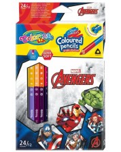 Dvostruke olovke u boji Colorino - Marvel Avengers, 12 boja i šiljilo