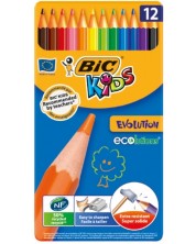 Olovke u boji BIC Kids Ecolutions  12 boja, fleksibilne