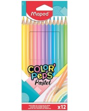 Olovke u boji Maped Color Peps - Pastelne boje, 12 boja
