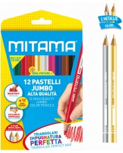 Olovke u boji Mitama - Jumbo, 10+2 boje