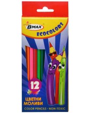 Olovke u boji B-Max - Ecocolor, 12 boja