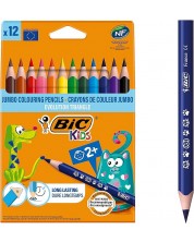 Olovke u boji BIC JUMBO - Ecolutions, trokutasti, 12 boja -1