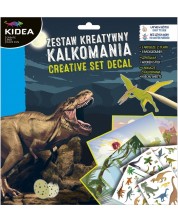 Kreativni set naljepnica Kidea - Dinosauri