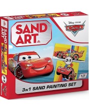 Kreativni set s kinetičkim pijeskom Red Castle - Sand Art, Cars 3