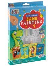 Kreativni set Grafix Basic Craft  - slikanje pijeskom, dinosaur