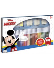 Kreativni set Multiprint - Mickey Mouse, 3 pečata i 36 flomastera