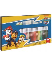 Kreativni set Multiprint - Paw Patrol, 3 pečata i 36 flomastera