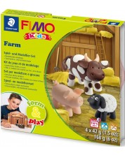 Komplet gline Staedtler Fimo Kids - Farm, 4 x 42 g