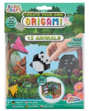 Kreativni set Grafix - Uradi sam Origami, 12 životinja