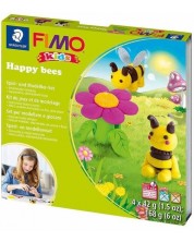 Kreativni set Staedtler Fimo Kids - Napravite sami glinene figurice, Happy Bees