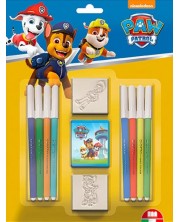 Kreativni set Multiprint - Paw Patrol, 2 pečata i 8 flomastera, za dječaka -1