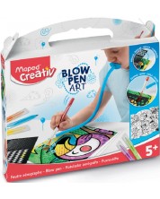 Kreativni set Maped Creativ - Blow Pen Art, 14 dijelova