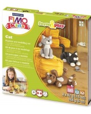 Komplet gline Staedtler Fimo Kids - 4 x 42g, Cats