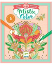 Kreativni komplet Djeco Artistic Color - Napravite slike flomasterima, Cvijeće
