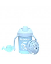 Čaša za bebe s mekanim vrhom Twistshake Mini Cup - Plava, 230 ml -1