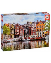 Slagalica Educa od 1000 dijelova - Krive kuće u Amsterdamu -1