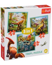 Puzzle Trefl 3 u 1 - Svijet dinosaura