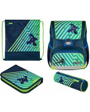 Školski set Herlitz Loop Plus - Funky Ninja, 4 dijela -1