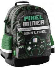 Školski ruksak Paso Pixel Miner - S 2 pretinca, 19 l